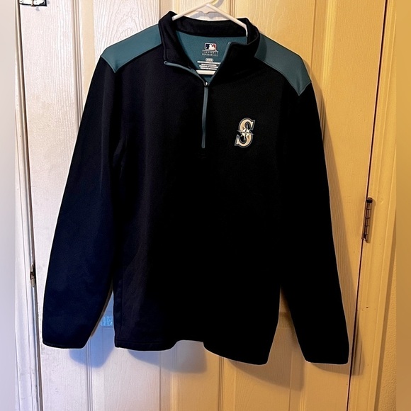 MLB Other - Seattle Mariners MLB Quarter Zip Pullover Long Sleeve Navy Blue - Size Medium